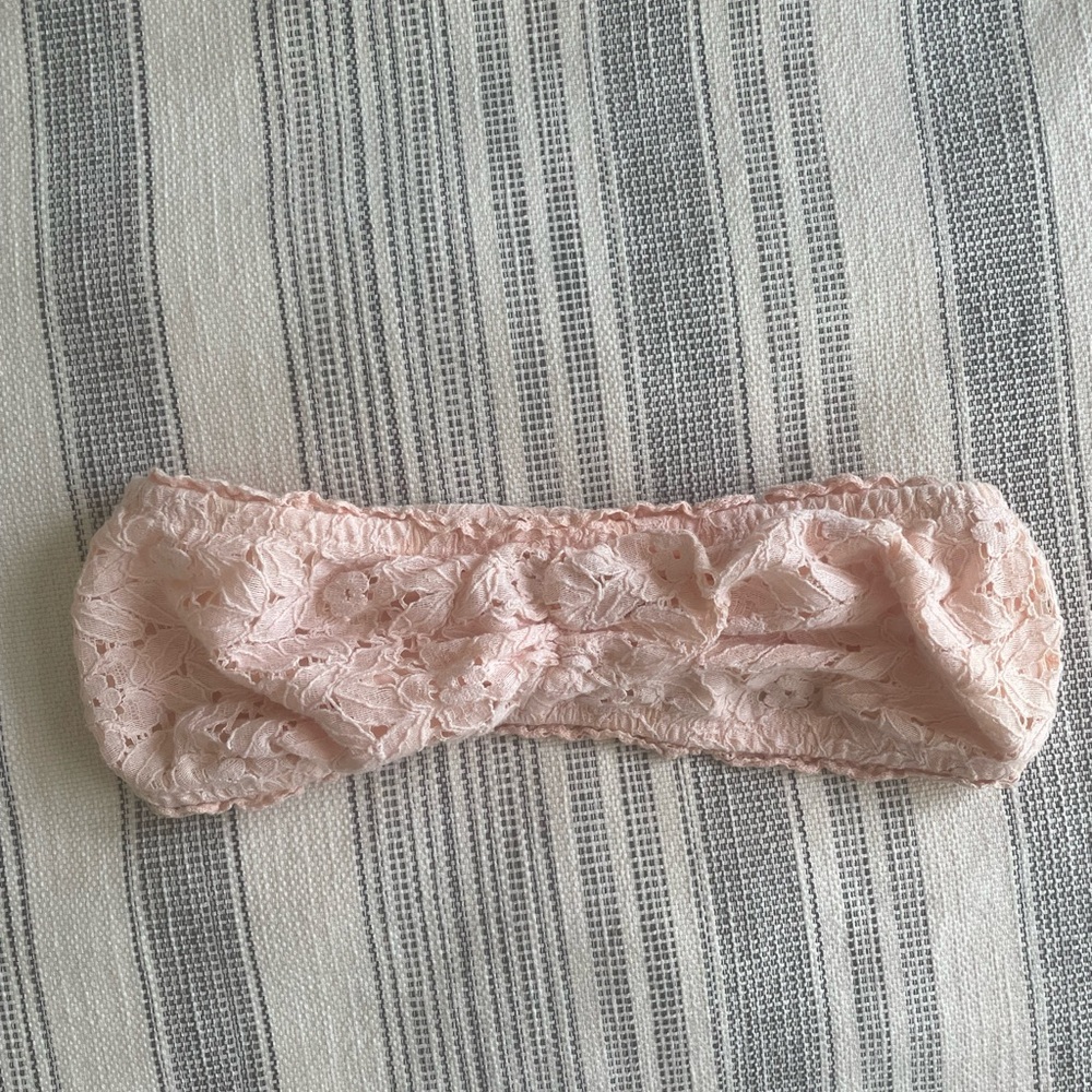 Lace Pink Bandeau Bralette